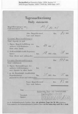 Balance Sheets of Land Control Banks, n.d.; 1944-1946