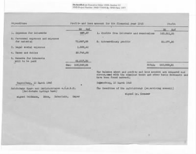 Thumbnail for Balance Sheets of Land Control Banks, n.d.; 1944-1946