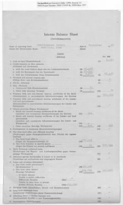 Thumbnail for American Zone: Interim Balance Sheets for Banks, September 1947