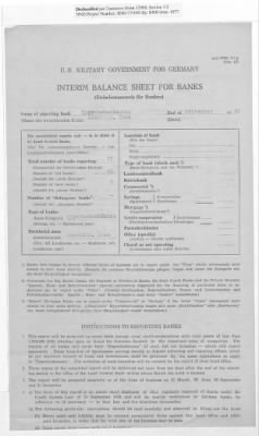 Thumbnail for American Zone: Interim Balance Sheets for Banks, September 1947