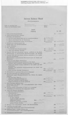 Thumbnail for American Zone: Interim Balance Sheets for Banks, September 1947