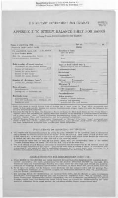 Thumbnail for American Zone: Interim Balance Sheets for Banks, September 1947