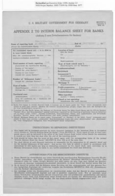 Thumbnail for American Zone: Interim Balance Sheets for Banks, September 1947