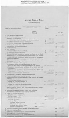 Thumbnail for American Zone: Interim Balance Sheets for Banks, September 1947