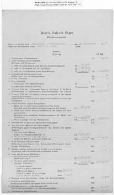 Thumbnail for American Zone: Interim Balance Sheets for Banks, September 1947