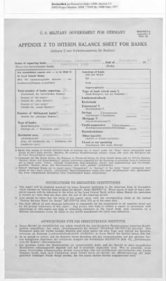 Thumbnail for American Zone: Interim Balance Sheets for Banks, September 1947