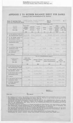 Thumbnail for American Zone: Interim Balance Sheets for Banks, September 1947