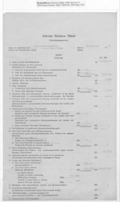 Thumbnail for American Zone: Interim Balance Sheets for Banks, September 1947