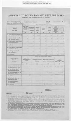 Thumbnail for American Zone: Interim Balance Sheets for Banks, September 1947