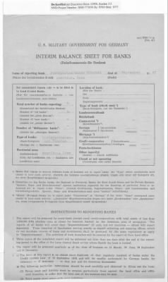 Thumbnail for American Zone: Interim Balance Sheets for Banks, September 1947