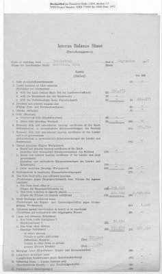 Thumbnail for American Zone: Interim Balance Sheets for Banks, September 1947