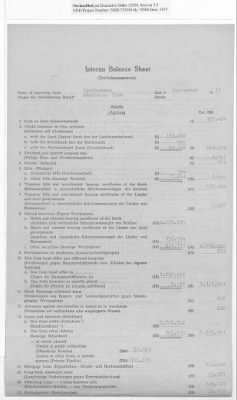 American Zone: Interim Balance Sheets for Banks, September 1947