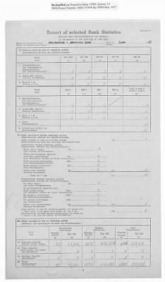 American Zone: Report of Selected Bank Statistics, June 1947