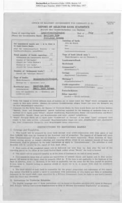 American Zone: Report of Selected Bank Statistics - Land Bremen, July 1947