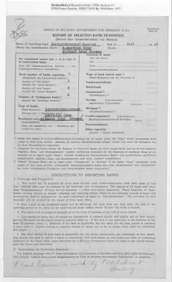 American Zone: Report of Selected Bank Statistics - Land Bremen, July 1947