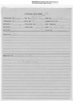 Thumbnail for records Relating to Tabulation and Classification of Deposits > Inventory Worksheets: Forms 3013-3099