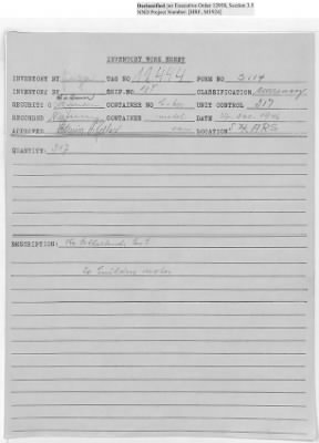 Thumbnail for records Relating to Tabulation and Classification of Deposits > Inventory Worksheets: Forms 3013-3099