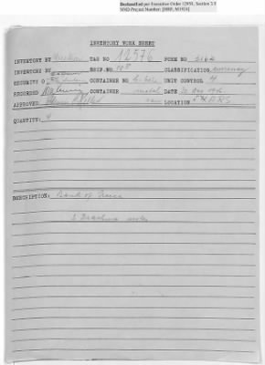 Thumbnail for records Relating to Tabulation and Classification of Deposits > Inventory Worksheets: Forms 3013-3099