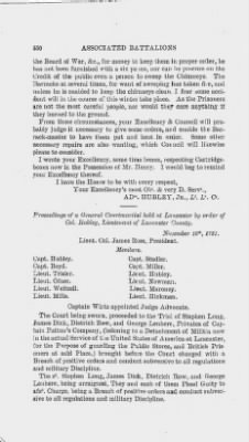 Thumbnail for Volume XIII > Muster Rolls and Papers Relating to the Associators and Militia of the County of Lancaster