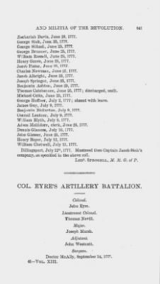 Thumbnail for Volume XIII > Muster Rolls and Papers Relating to the Associators and Militia of the City and County of Philadelphia.