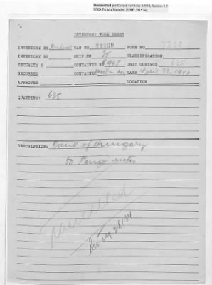 Thumbnail for Records Relating to Tabulation and Classification of Deposits > Inventory Worksheets: Forms 7300-7399