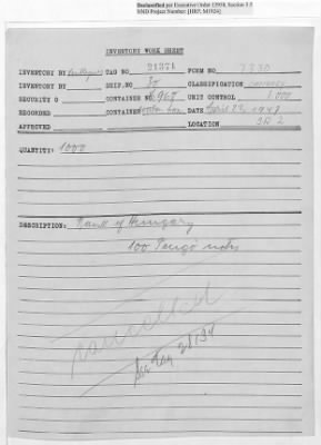 Thumbnail for Records Relating to Tabulation and Classification of Deposits > Inventory Worksheets: Forms 7300-7399