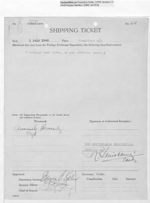 Records Relating to Tabulation and Classification of Deposits > Shipping Tickets 60-64