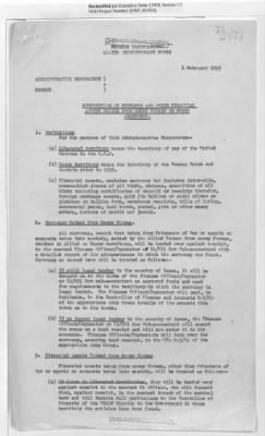 Thumbnail for Records of the Currency Section Received From Supreme Headquarters, Allied Expeditionary Forces (SHAEF) > 17/12 Funds Captured Or Confiscated Enemy Funds: Correspondence and Reports [N.D.; August 1944; November 1944-March 1945]