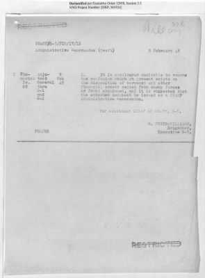 Thumbnail for Records of the Currency Section Received From Supreme Headquarters, Allied Expeditionary Forces (SHAEF) > 17/12 Funds Captured Or Confiscated Enemy Funds: Correspondence and Reports [N.D.; August 1944; November 1944-March 1945]