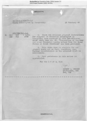 Thumbnail for Records of the Currency Section Received From Supreme Headquarters, Allied Expeditionary Forces (SHAEF) > 17/12 Funds Captured Or Confiscated Enemy Funds: Correspondence and Reports [N.D.; August 1944; November 1944-March 1945]