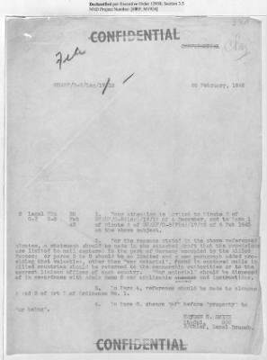 Thumbnail for Records of the Currency Section Received From Supreme Headquarters, Allied Expeditionary Forces (SHAEF) > 17/12 Funds Captured Or Confiscated Enemy Funds: Correspondence and Reports [N.D.; August 1944; November 1944-March 1945]