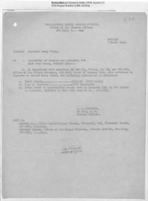 Thumbnail for Records of the Currency Section Received From Supreme Headquarters, Allied Expeditionary Forces (SHAEF) > 17/12 Funds Captured Or Confiscated Enemy Funds: Correspondence and Reports [N.D.; August 1944; November 1944-March 1945]