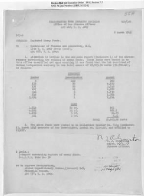 Thumbnail for Records of the Currency Section Received From Supreme Headquarters, Allied Expeditionary Forces (SHAEF) > 17/12 Funds Captured Or Confiscated Enemy Funds: Correspondence and Reports [N.D.; August 1944; November 1944-March 1945]