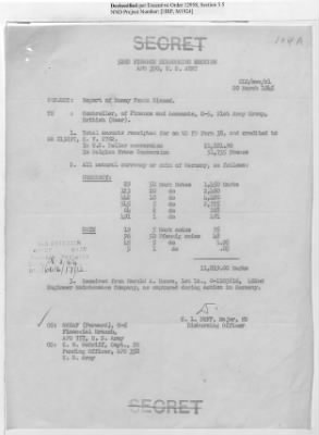 Thumbnail for Records of the Currency Section Received From Supreme Headquarters, Allied Expeditionary Forces (SHAEF) > 17/12 Funds Captured Or Confiscated Enemy Funds: Correspondence and Reports [N.D.; August 1944; November 1944-March 1945]