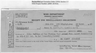 Thumbnail for Records of the Currency Section Received From Supreme Headquarters, Allied Expeditionary Forces (SHAEF) > 17/12 Funds Captured Or Confiscated Enemy Funds: Correspondence and Reports [N.D.; August 1944; November 1944-March 1945]