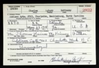 Charles Asbury McKinney, Draft (Registration) Card