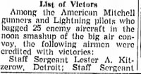 Thumbnail for Richmond VA News article, April 12, 1943 LIST OF VICTORS (please see next page)