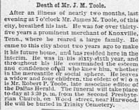 James M Toole 1885 Dallas TX Obit.JPG