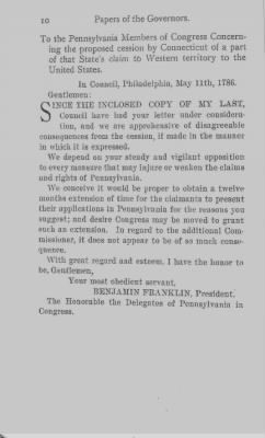 Volume IV > Benjamin Franklin. President of the Supreme Executive Council, 1785-1788.