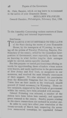 Volume IV > Benjamin Franklin. President of the Supreme Executive Council, 1785-1788.