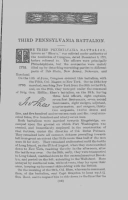 Thumbnail for Volume X > Third Pennsylvania Battalion. Col. John Shee. January 5, 1776-January 3, 1777.