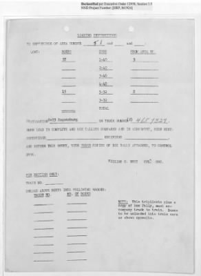 Thumbnail for Records Relating to Operations "Birddog" and "Doorknob" > Loading Instructions, Traffic Officer Copy : First Allocation (Fourth Night)