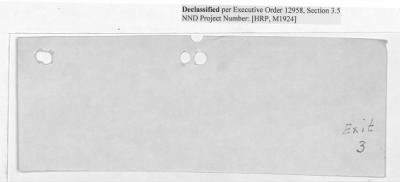 Thumbnail for Records Relating to Operations "Birddog" and "Doorknob" > Loading Instructions, Traffic Officer Copy : First Allocation (Fourth Night)