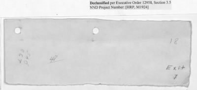 Thumbnail for Records Relating to Operations "Birddog" and "Doorknob" > Loading Instructions, Traffic Officer Copy : First Allocation (Fifth Night)