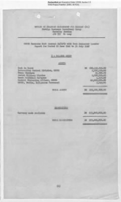 Thumbnail for Records Relating to Operations "Birddog" and "Doorknob" > Office of Military Government U.S. [Omgus] Account No. 10/1973:Monthly Reports