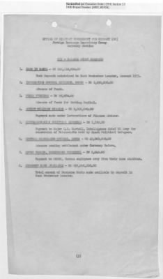 Thumbnail for Records Relating to Operations "Birddog" and "Doorknob" > Office of Military Government U.S. [Omgus] Account No. 10/1973:Monthly Reports