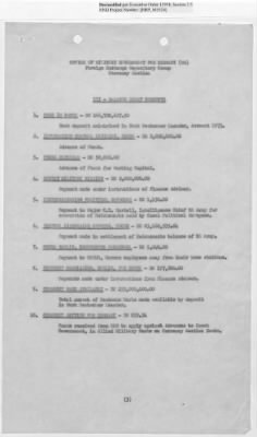 Thumbnail for Records Relating to Operations "Birddog" and "Doorknob" > Office of Military Government U.S. [Omgus] Account No. 10/1973:Monthly Reports