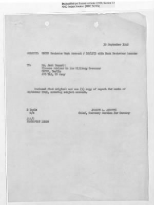 Thumbnail for Records Relating to Operations "Birddog" and "Doorknob" > Office of Military Government U.S. [Omgus] Account No. 10/1973:Monthly Reports