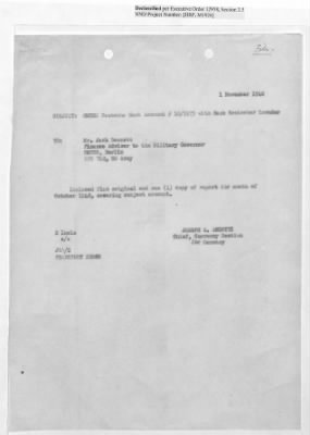 Thumbnail for Records Relating to Operations "Birddog" and "Doorknob" > Office of Military Government U.S. [Omgus] Account No. 10/1973:Monthly Reports