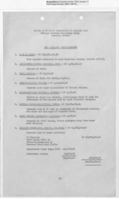 Thumbnail for Records Relating to Operations "Birddog" and "Doorknob" > Office of Military Government U.S. [Omgus] Account No. 10/1973:Monthly Reports